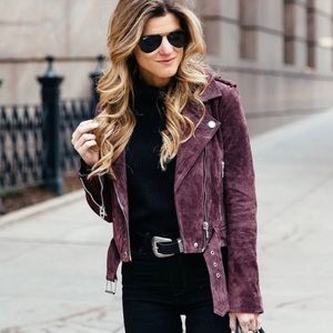 BLANK NYC Morning Suede Leather Moro Jacket Size Small